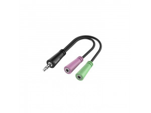 Преходник Audio Male 4 Pin to Female 2x3.5mm 0.1m Hama Adapter 200352